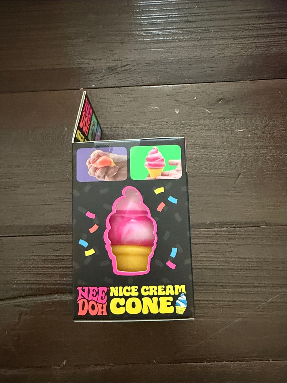Nee Doh Nice Cream Cone Squishy Toy - Pink - Picture 4 of 6